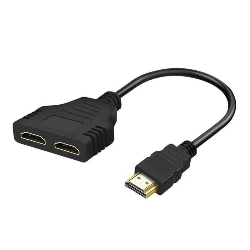 HDMI Splitter Cables Male 1080P to Dual Female 1 to 2 Way HDMI Splitter Adapter Cable for Dual Monitor/TV, Game Console, PC, Blu-ray Player - Image 1
